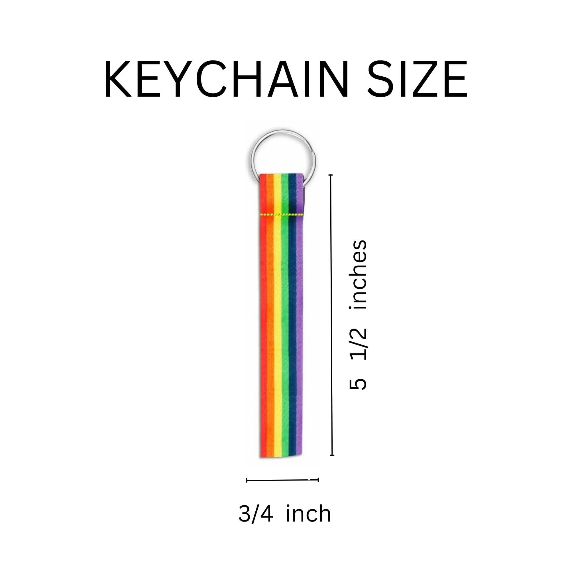 Gay Pride Lanyard Style Flag Keychain Bundle (100 Pieces)