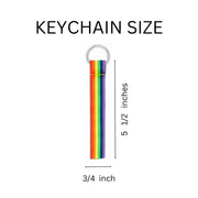 Gay Pride Lanyard Style Flag Keychain Bundle (100 Pieces)