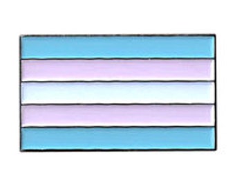 Trans Flag Enamel Pin