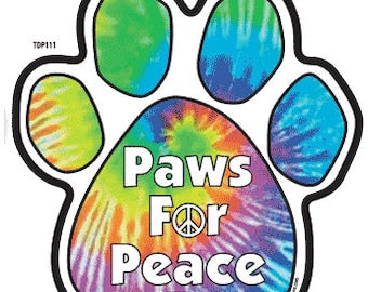 Paws for Peace paw car mag