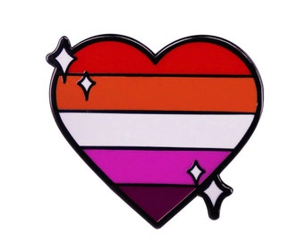 Lesbian Heart Pin