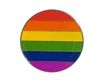 Round Rainbow Flag Enamel 