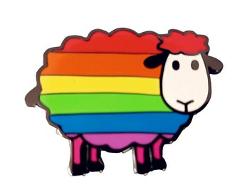 Rainbow Sheep Pin