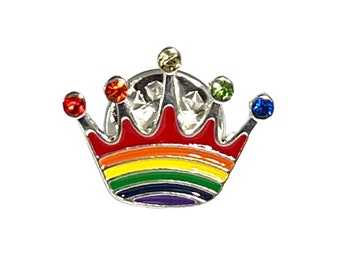 Rainbow Crown Pin