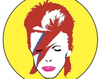 David Bowie 1" Round Fridg