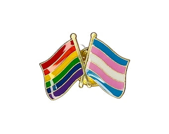 Rainbow and Trans Flags En