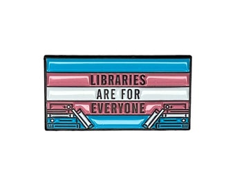 Trans Library Enamel Pin