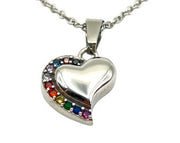 LGBTQ+ Gem Heart Pendant w