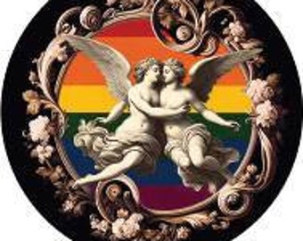 Gay Angels 1" Round Button