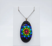 Handpainted Mandala Necklace