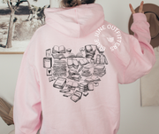 Books Heart Collage | Book Lover Hoodie