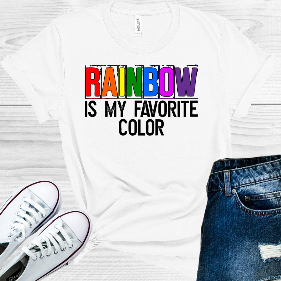 Rainbow is My Favorite Color Graphic T-Shirt