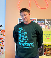 SHIRT - Everywhere Shop Crewneck - Forest & Teal