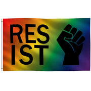 Resist Fist LGBTQ Pride Flag (Rainbow)