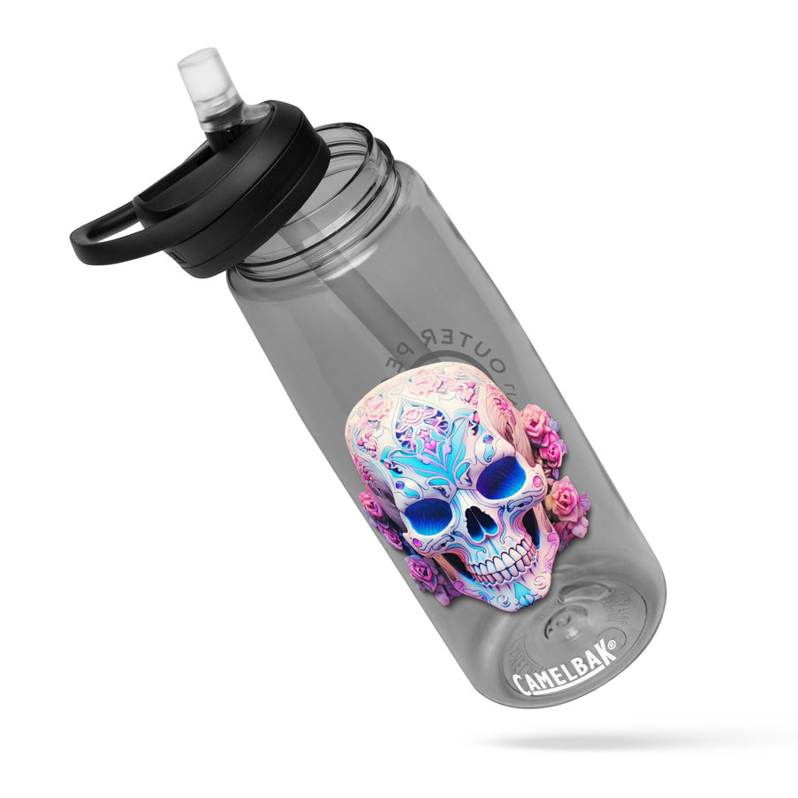 Trans Sugar Skull Sports water bottle