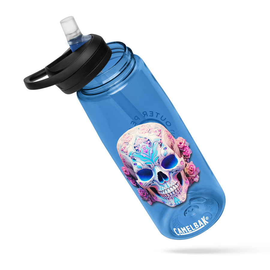 Trans Sugar Skull Sports water bottle