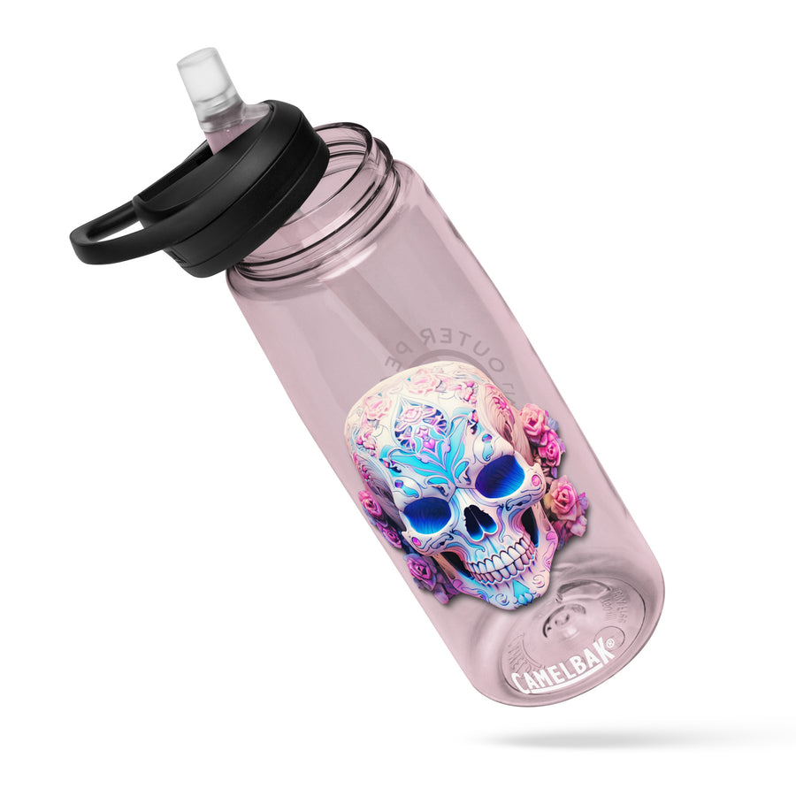 Trans Sugar Skull Sports water bottle