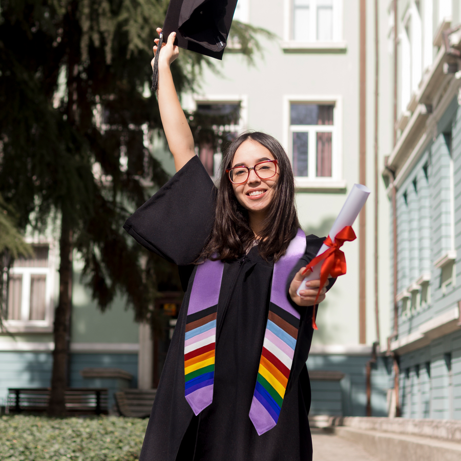 Daniel Quasar LGBTQ Lavender Graduation Stole