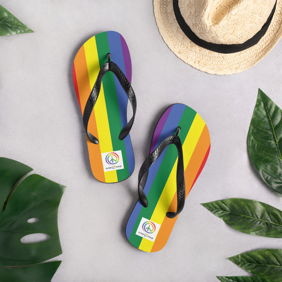 Rainbow Pride Flip-Flops