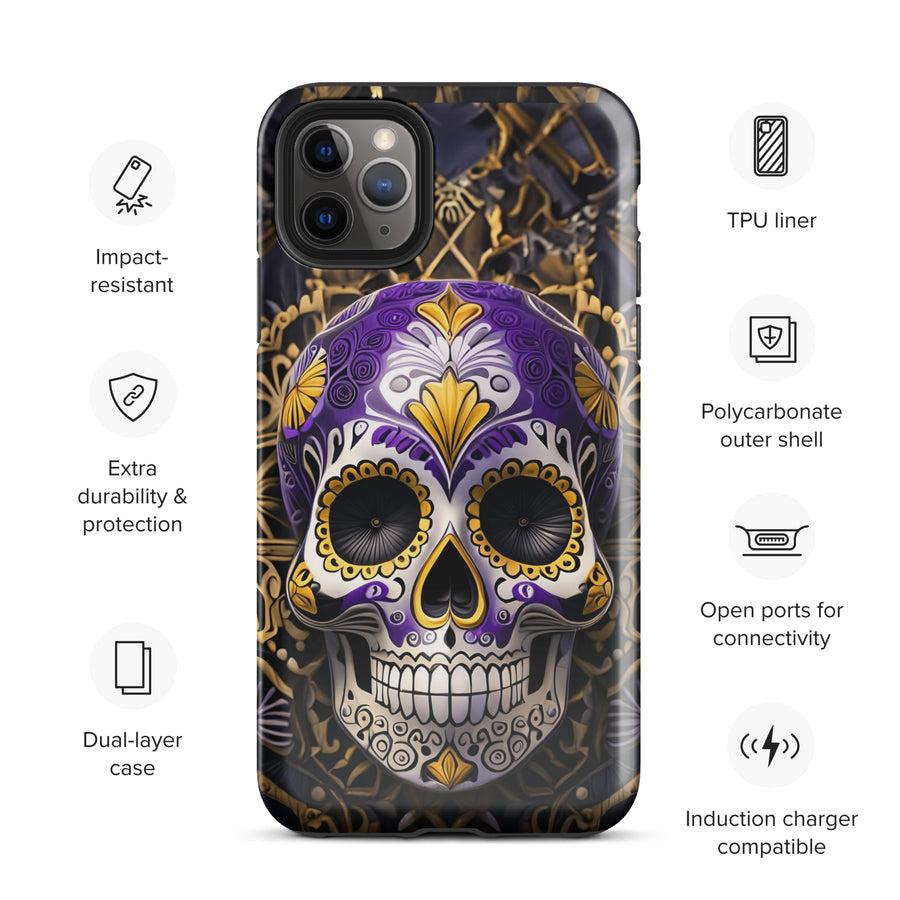 Non-Binary Sugar Skull Tough Case for iPhone®