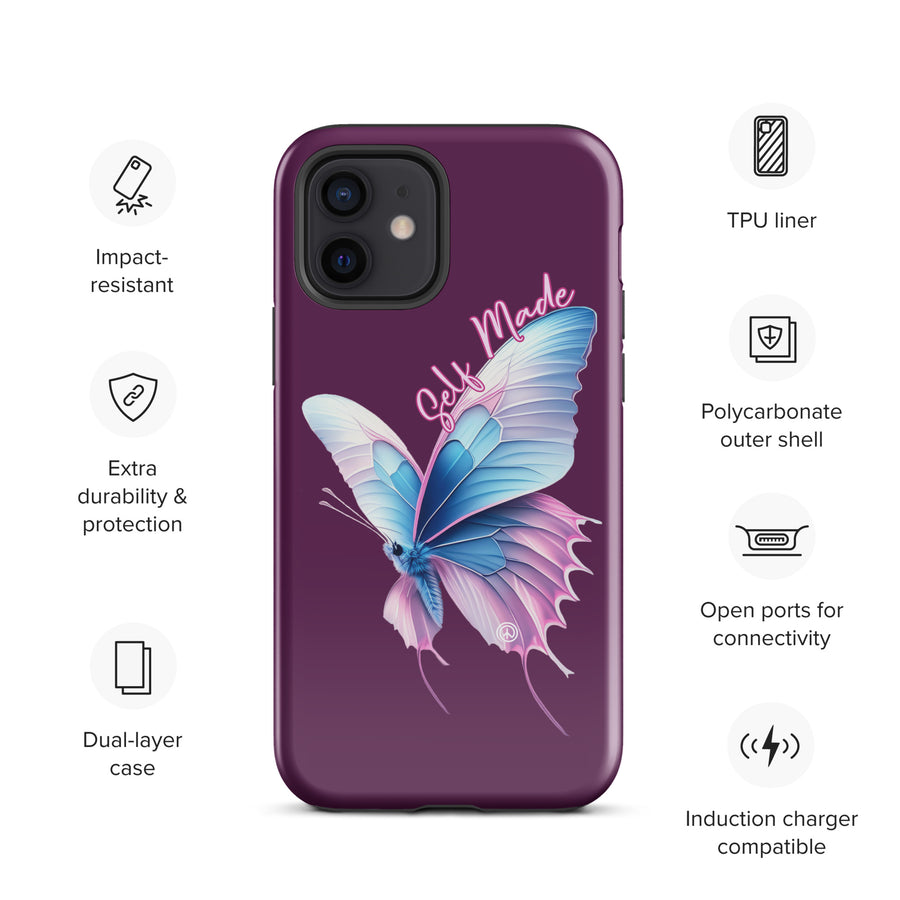 Self Made Trans Butterfly Tough Case for iPhone®