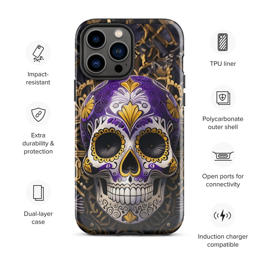 Non-Binary Sugar Skull Tough Case for iPhone®