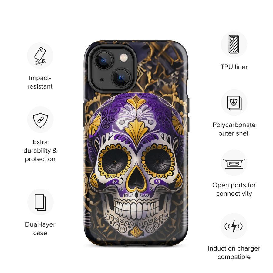 Non-Binary Sugar Skull Tough Case for iPhone®