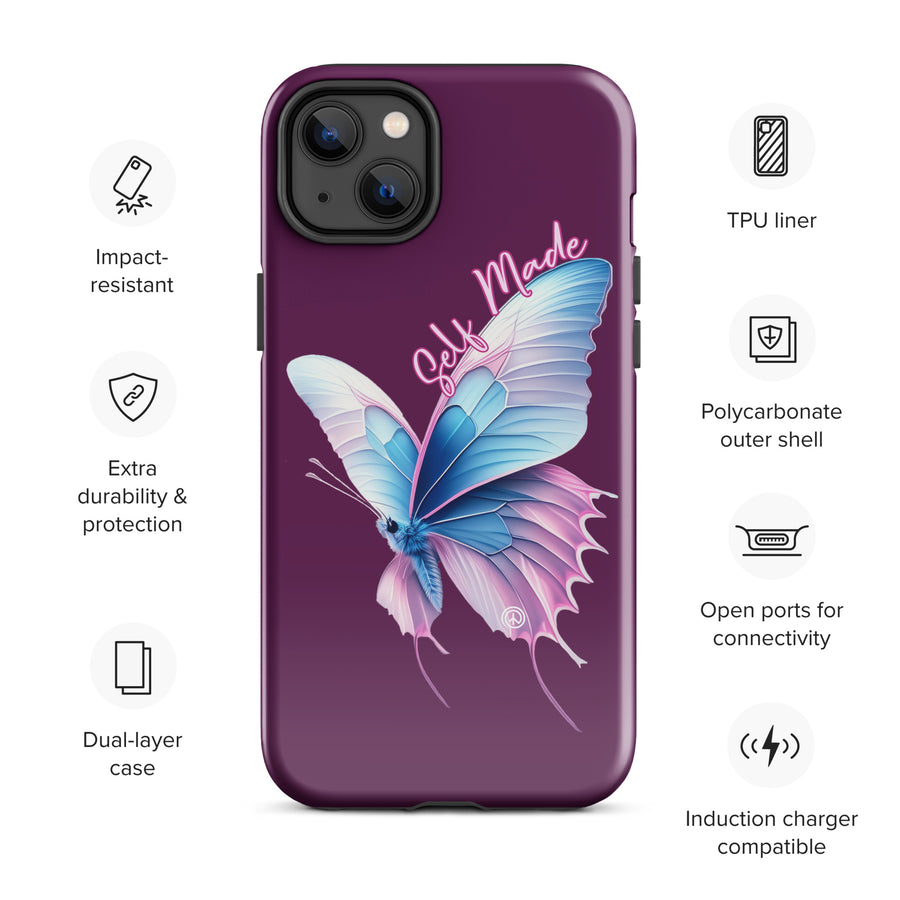 Self Made Trans Butterfly Tough Case for iPhone®