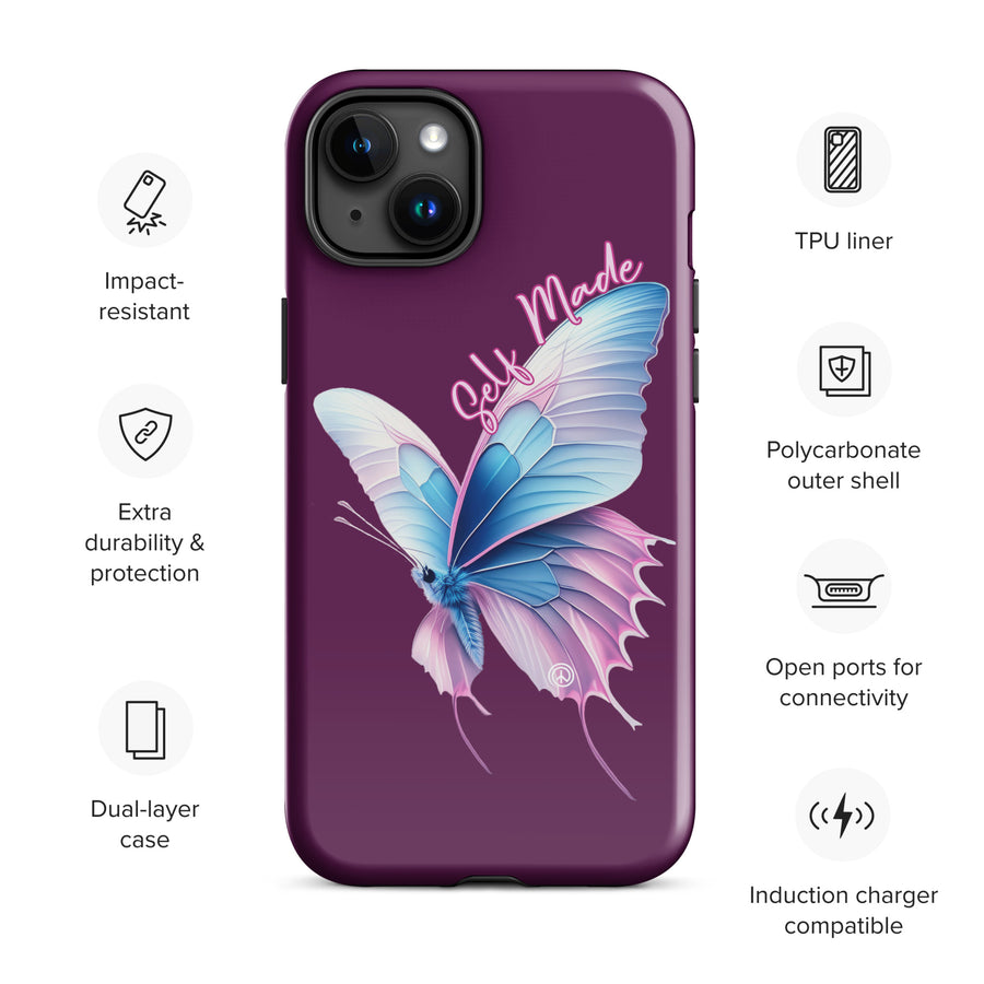 Self Made Trans Butterfly Tough Case for iPhone®