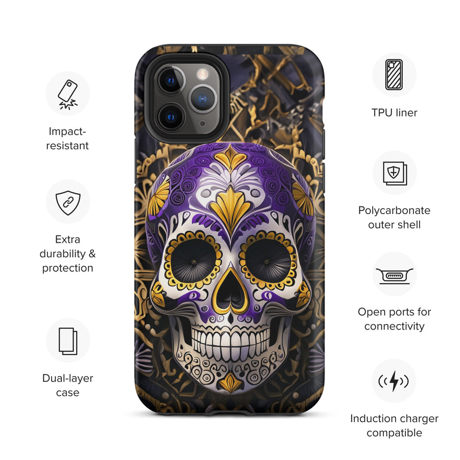 Non-Binary Sugar Skull Tough Case for iPhone®