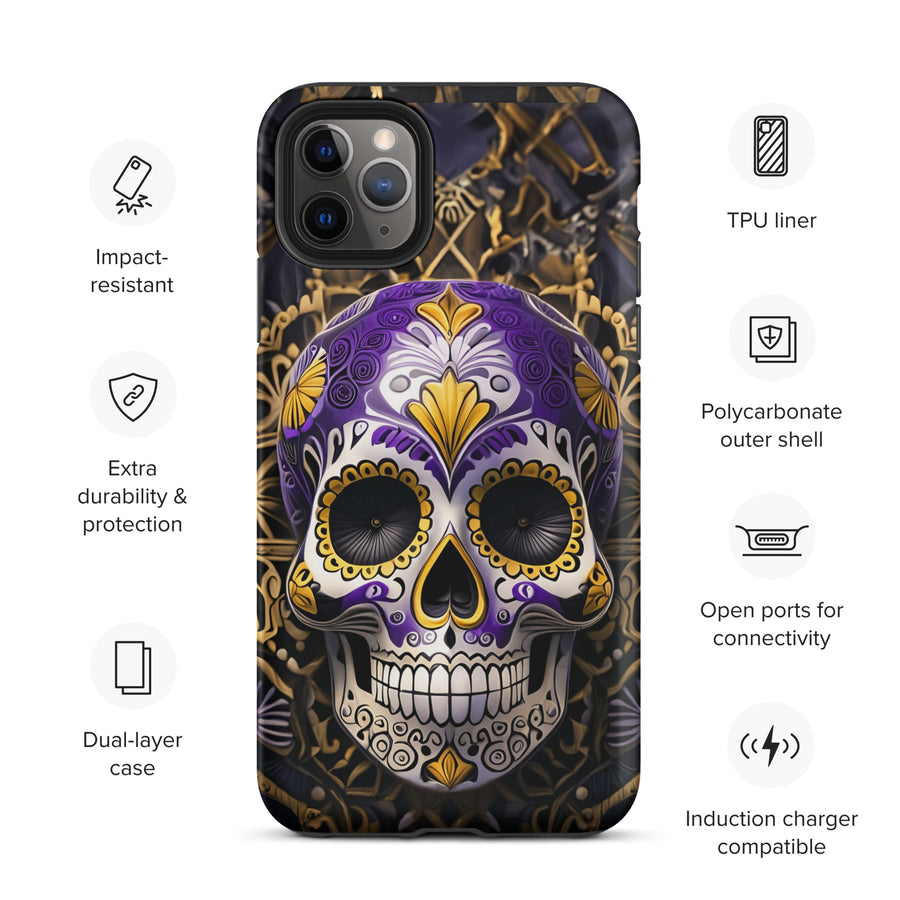 Non-Binary Sugar Skull Tough Case for iPhone®