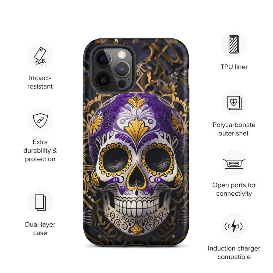 Non-Binary Sugar Skull Tough Case for iPhone®