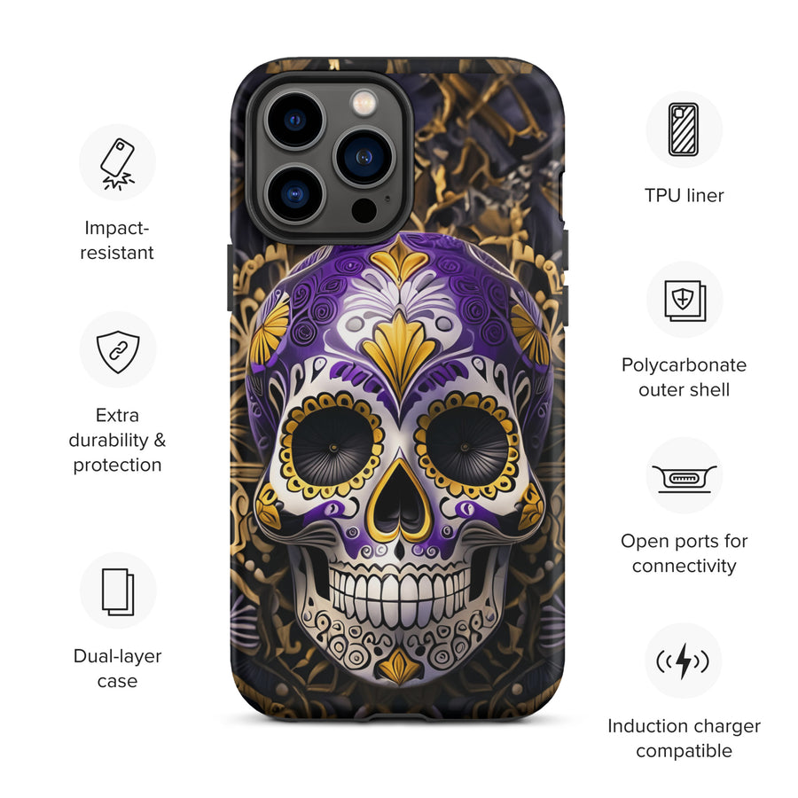 Non-Binary Sugar Skull Tough Case for iPhone®