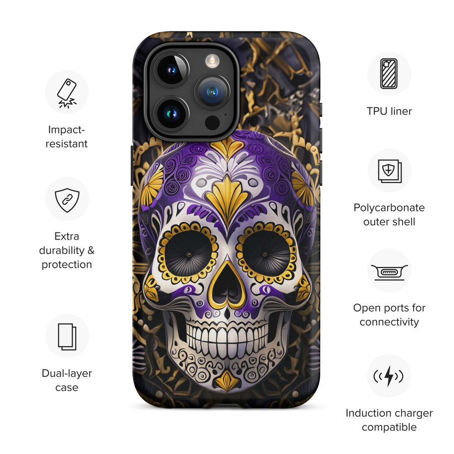 Non-Binary Sugar Skull Tough Case for iPhone®