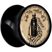 Witches Brew Poison Potion Halloween Black Acrylic Plug Set 0G to 20mm