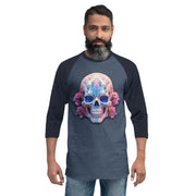 Trans Sugar Skull 3/4 sleeve raglan shirt