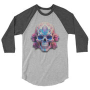 Trans Sugar Skull 3/4 sleeve raglan shirt