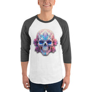 Trans Sugar Skull 3/4 sleeve raglan shirt