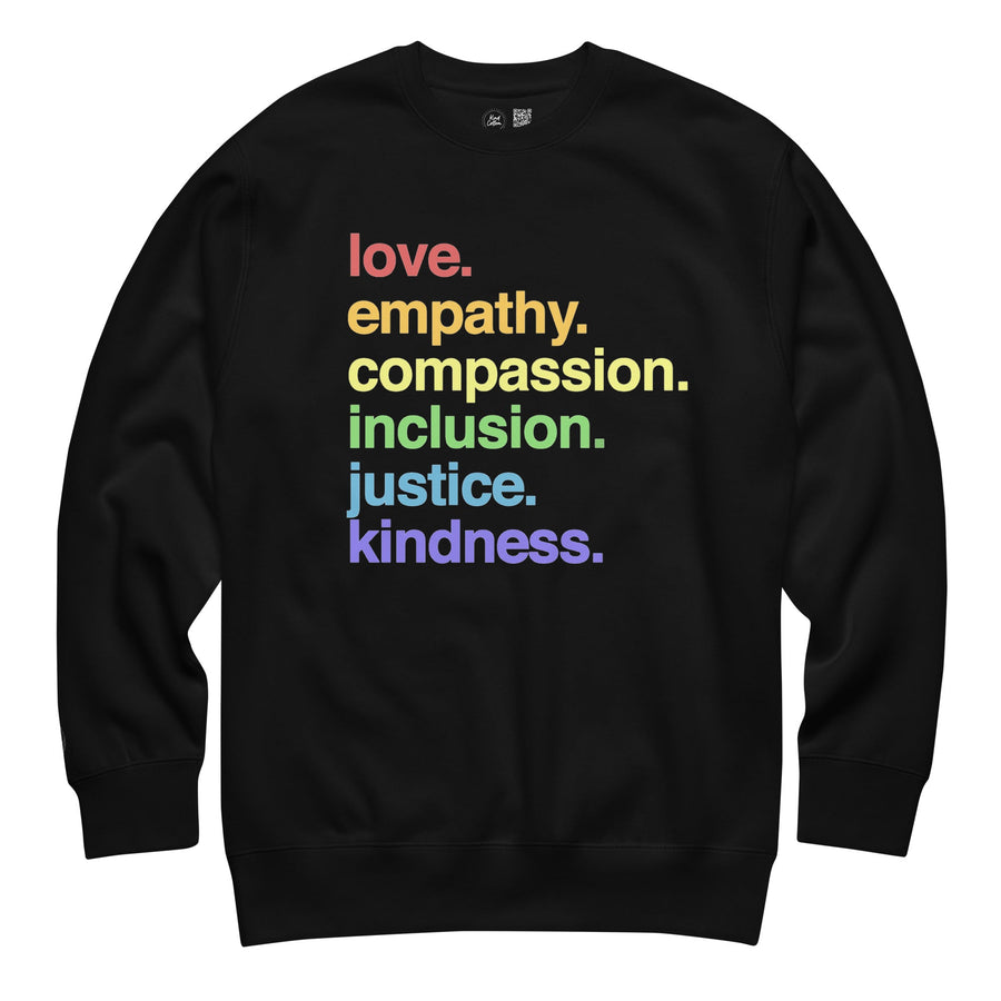 'Kindness Is' Pride Crewneck Sweatshirt
