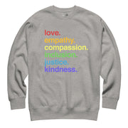 'Kindness Is' Pride Crewneck Sweatshirt
