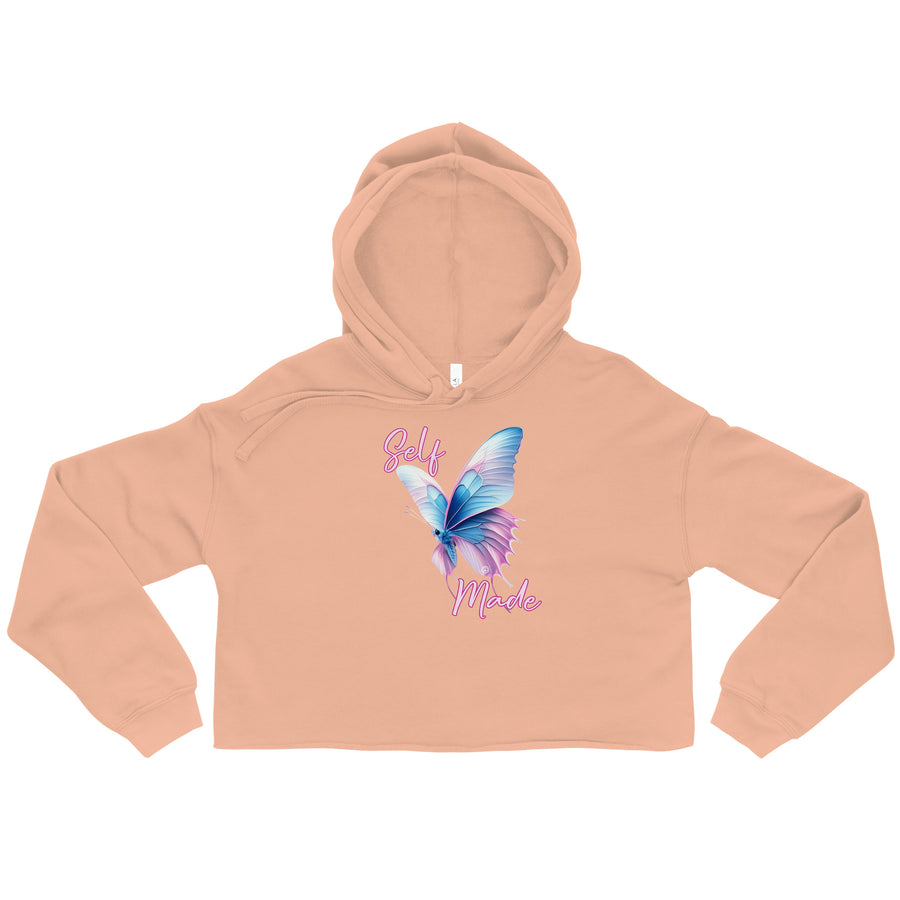 Self Made Trans Butterfly Crop Hoodie