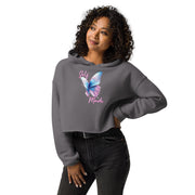 Self Made Trans Butterfly Crop Hoodie