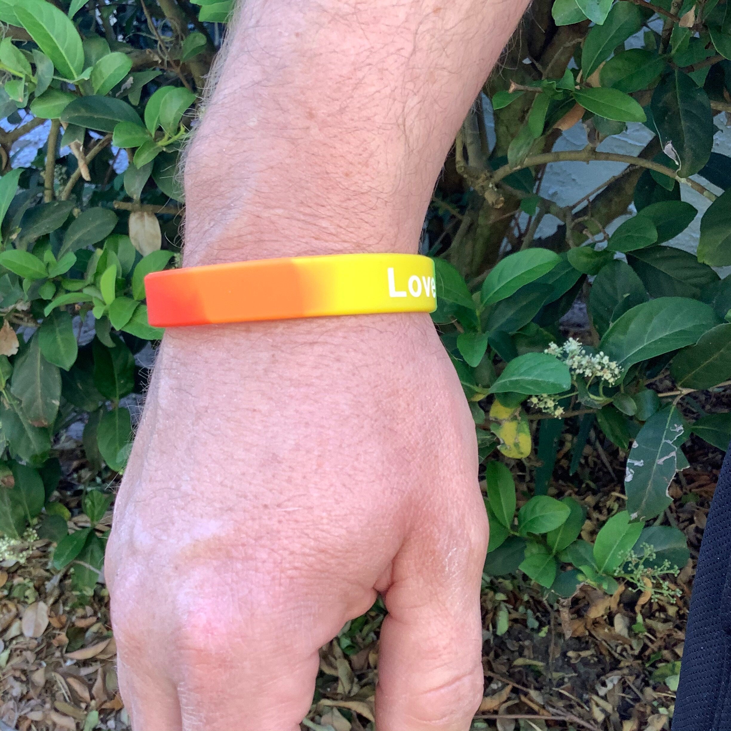 Rainbow Pride Wristband - Silicone Equality Bracelet | Love Is Love Band