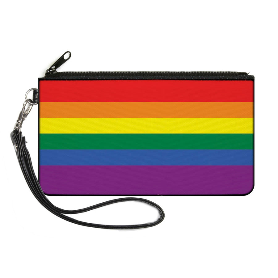 Rainbow Pride Flag Large Canvas Zipper Wallet