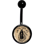 Witches Brew Poison Potion Halloween Black Belly Ring