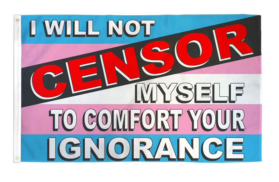Trans(Censor) Pride Flag 3' x 5'