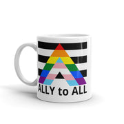 Ally to ALL White glossy mug