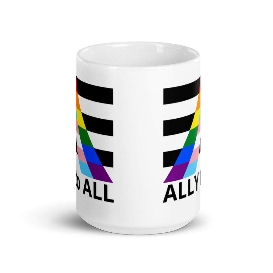 Ally to ALL White glossy mug